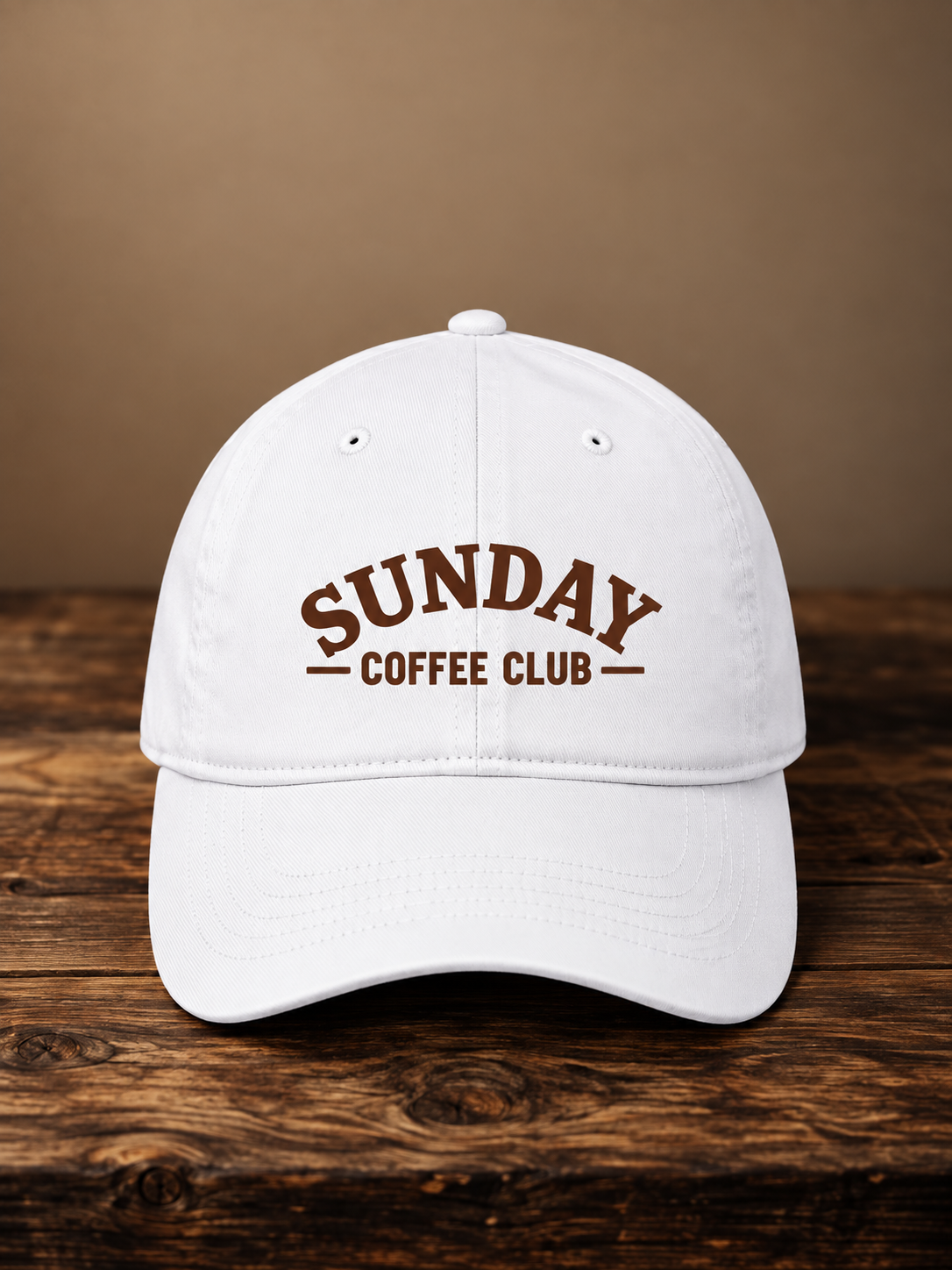 Sunday Coffee Club Embroidered Baseball Cap