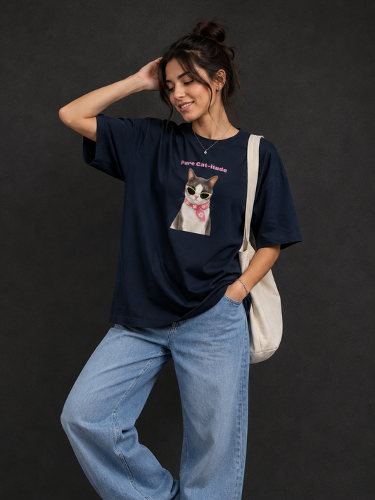 Pure Cat-itude Oversized T-Shirt