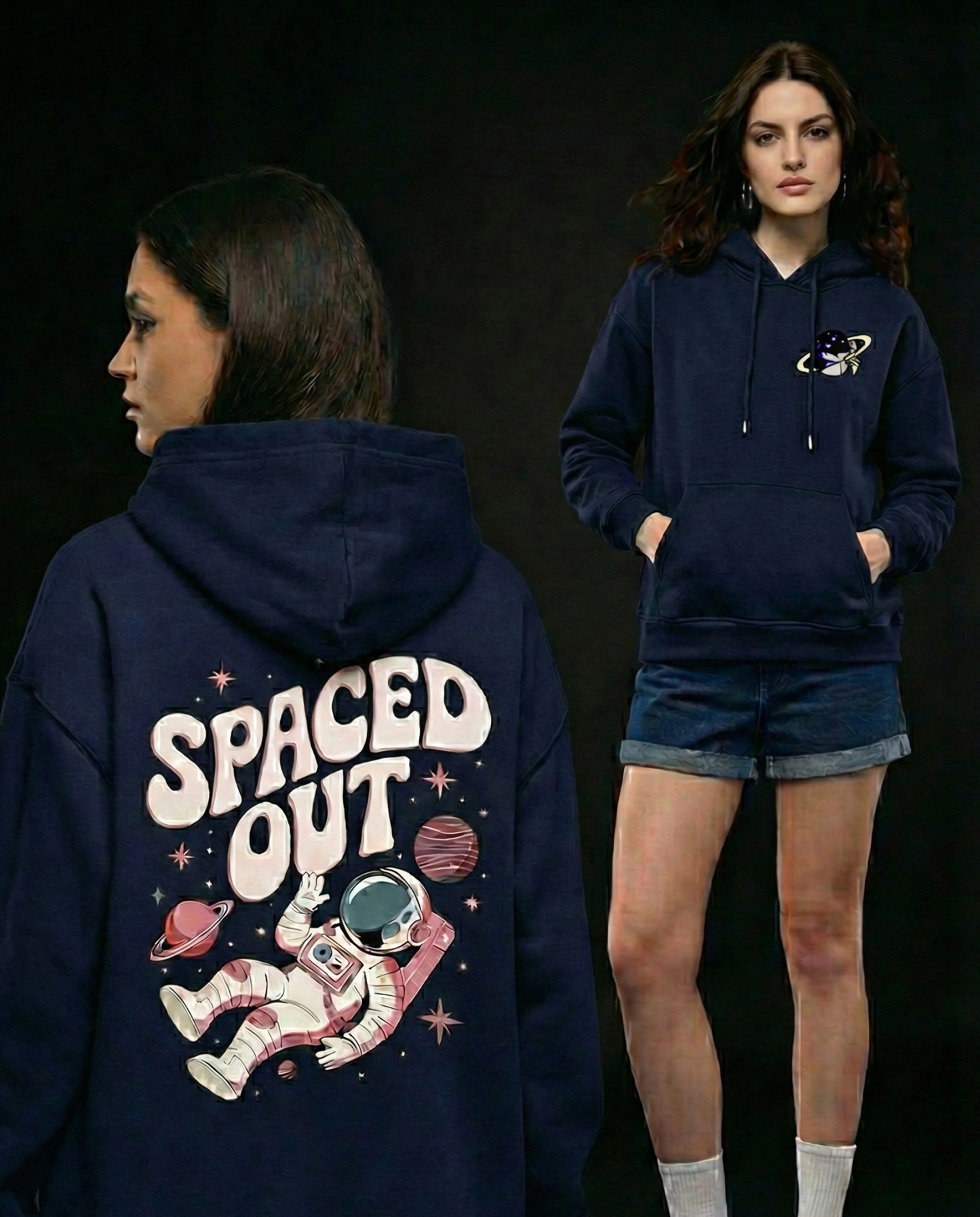 Spaced Out Women Oversized Hoodie