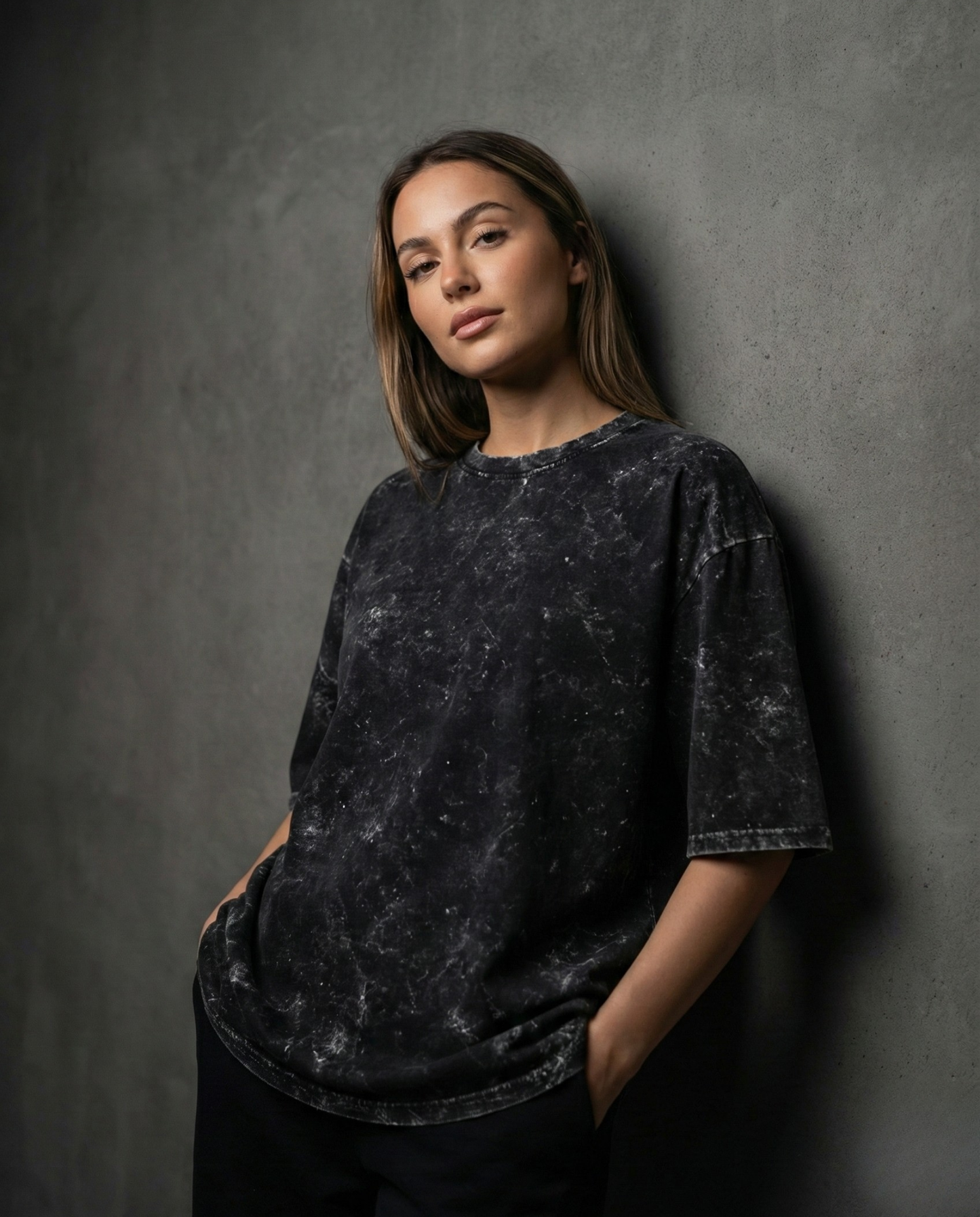 Acid Washed Women Oversized T-Shirt