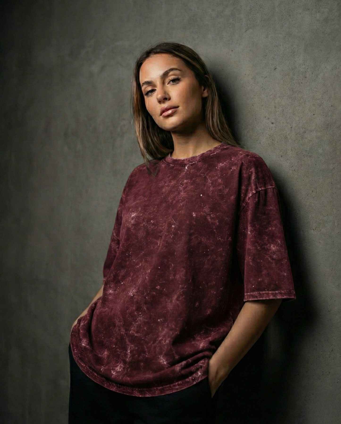 Acid Washed Women Oversized T-Shirt