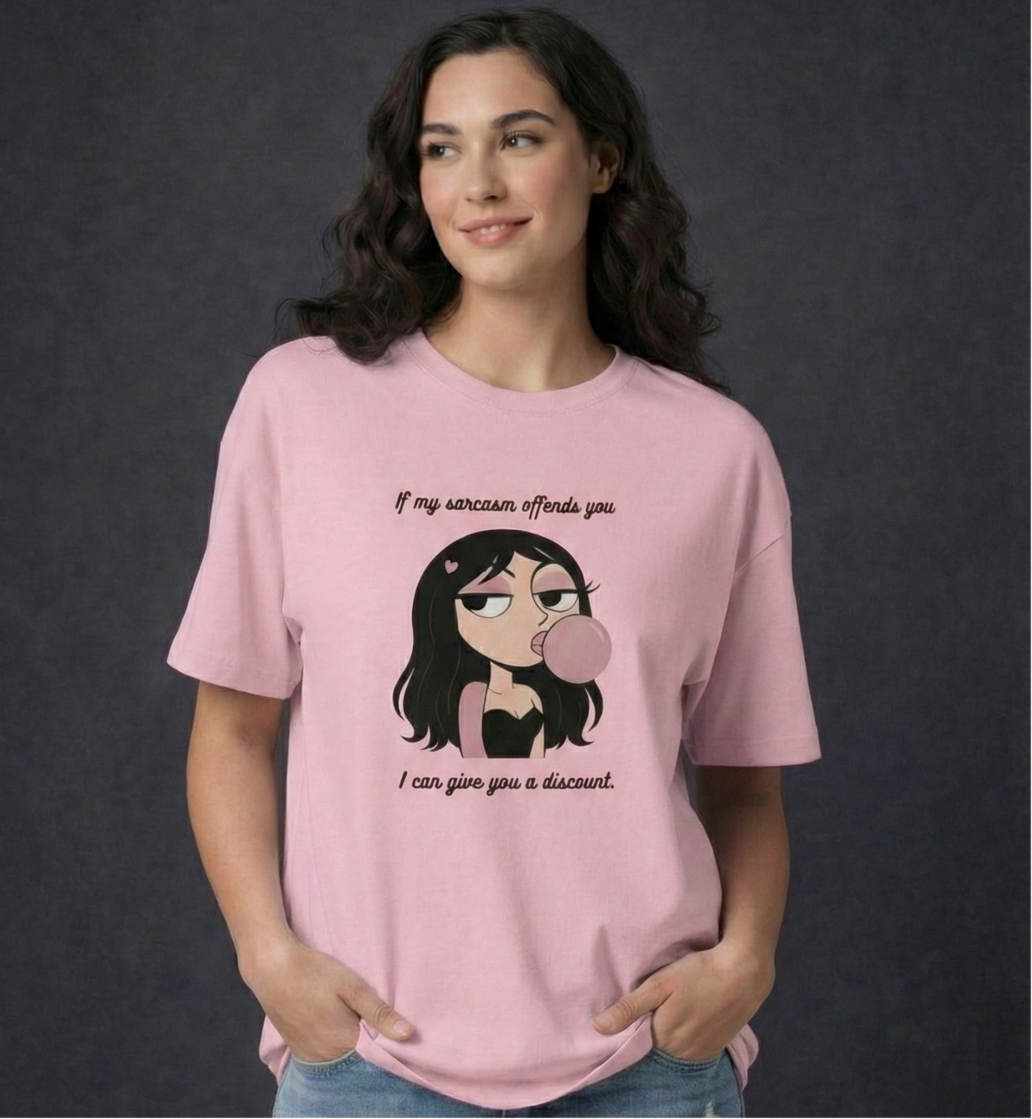 Sarcastic Chic Oversized T-Shirt