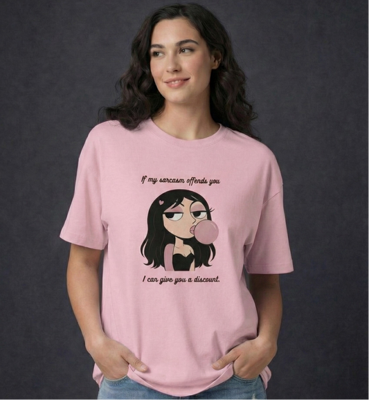 Sarcastic Chic Oversized T-Shirt