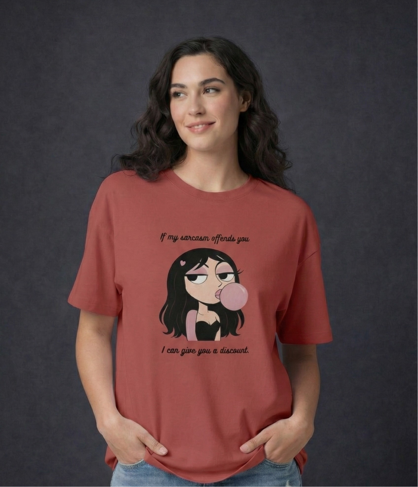 Sarcastic Chic Oversized T-Shirt