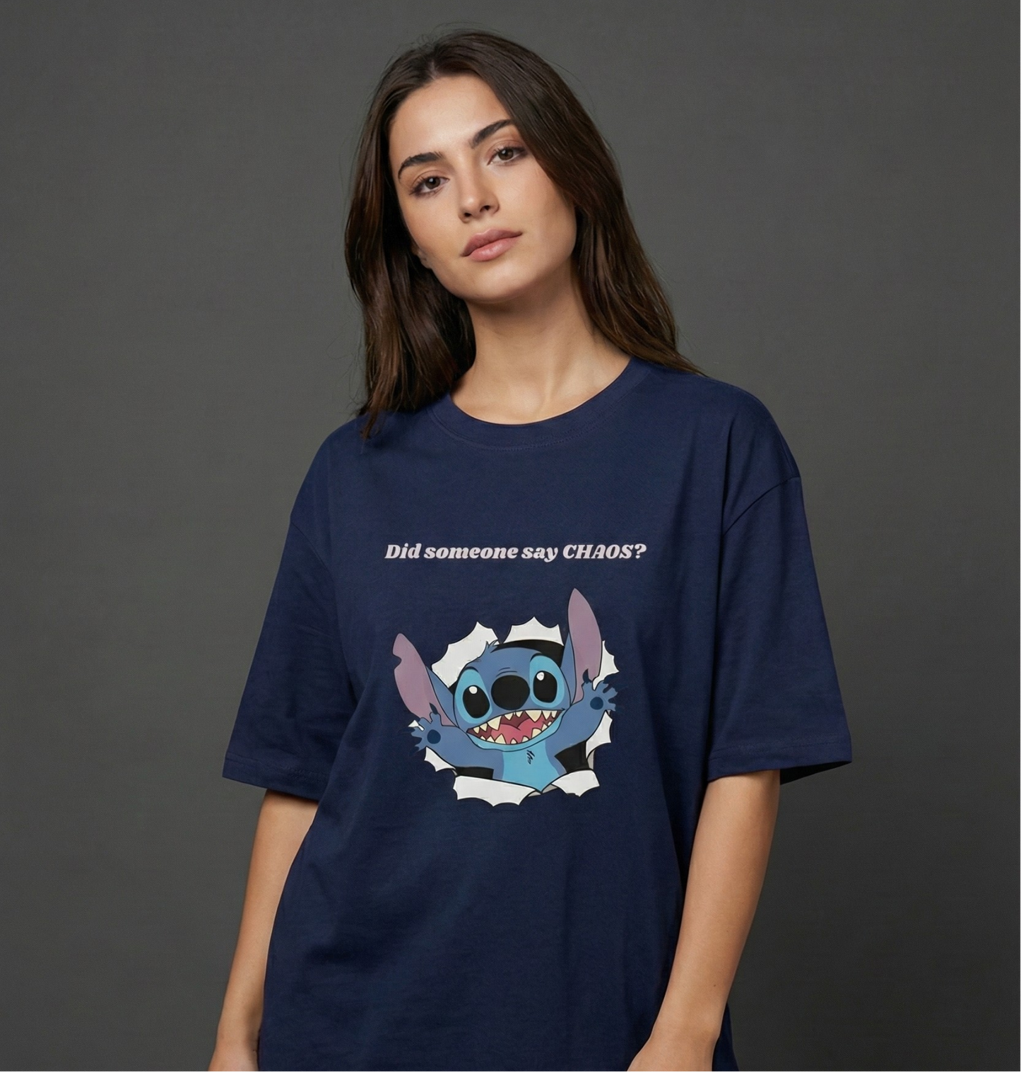 Chaotic Stitch Oversized T-Shirt