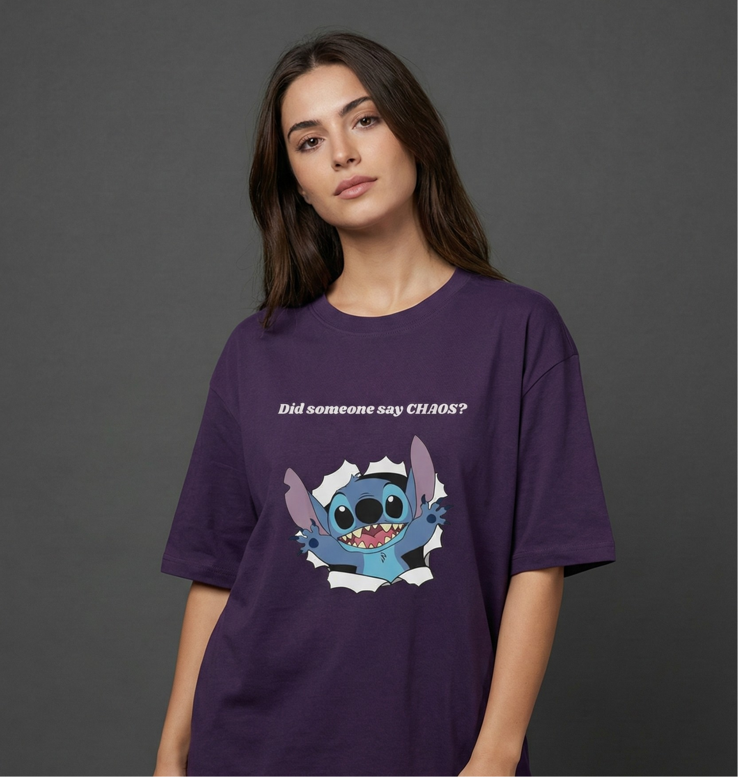 Chaotic Stitch Oversized T-Shirt