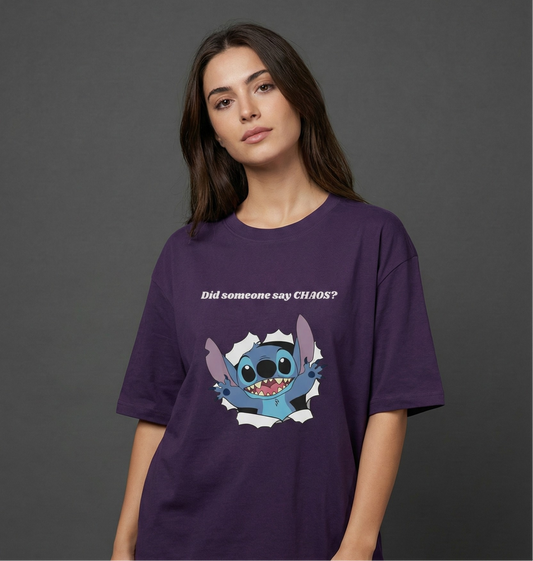Chaotic Stitch Oversized T-Shirt
