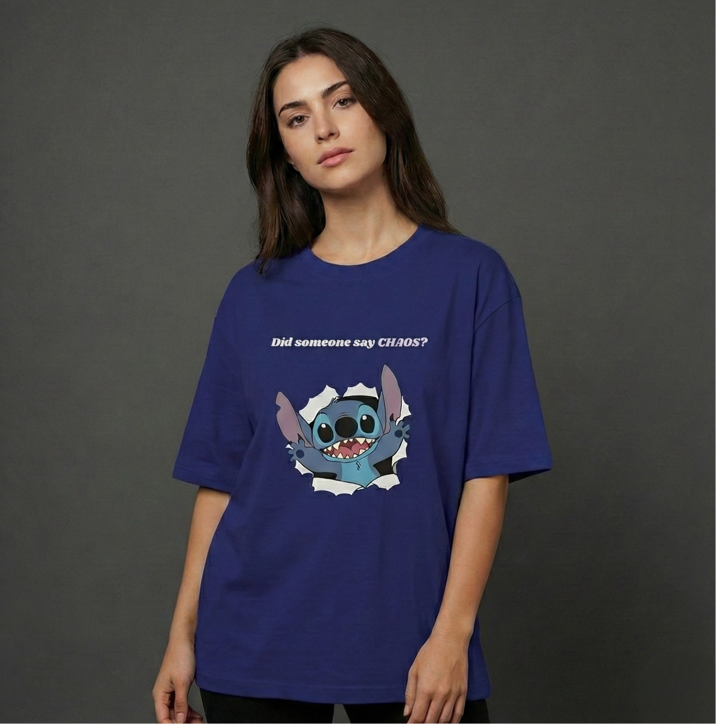 Chaotic Stitch Oversized T-Shirt