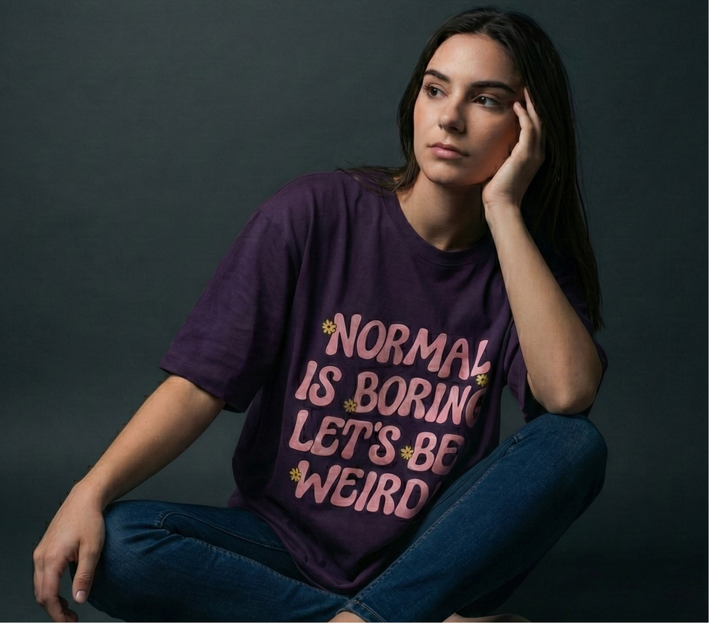 Normal is Boring Let's be Weird Oversized T-Shirt