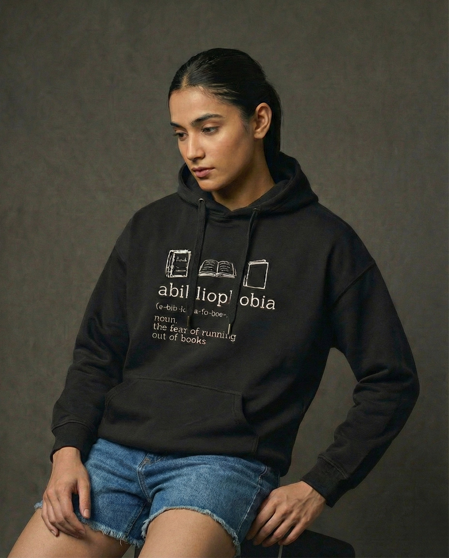 Abibliophobia Women Oversized Hoodie