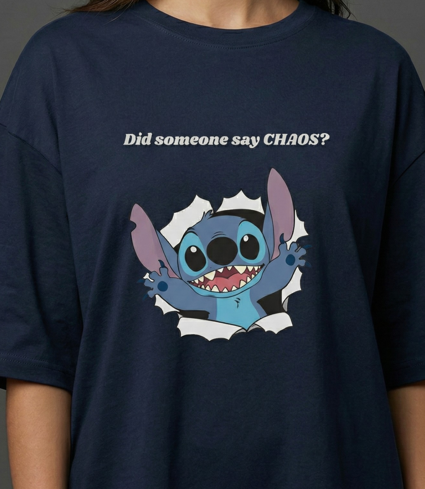 Chaotic Stitch Oversized T-Shirt