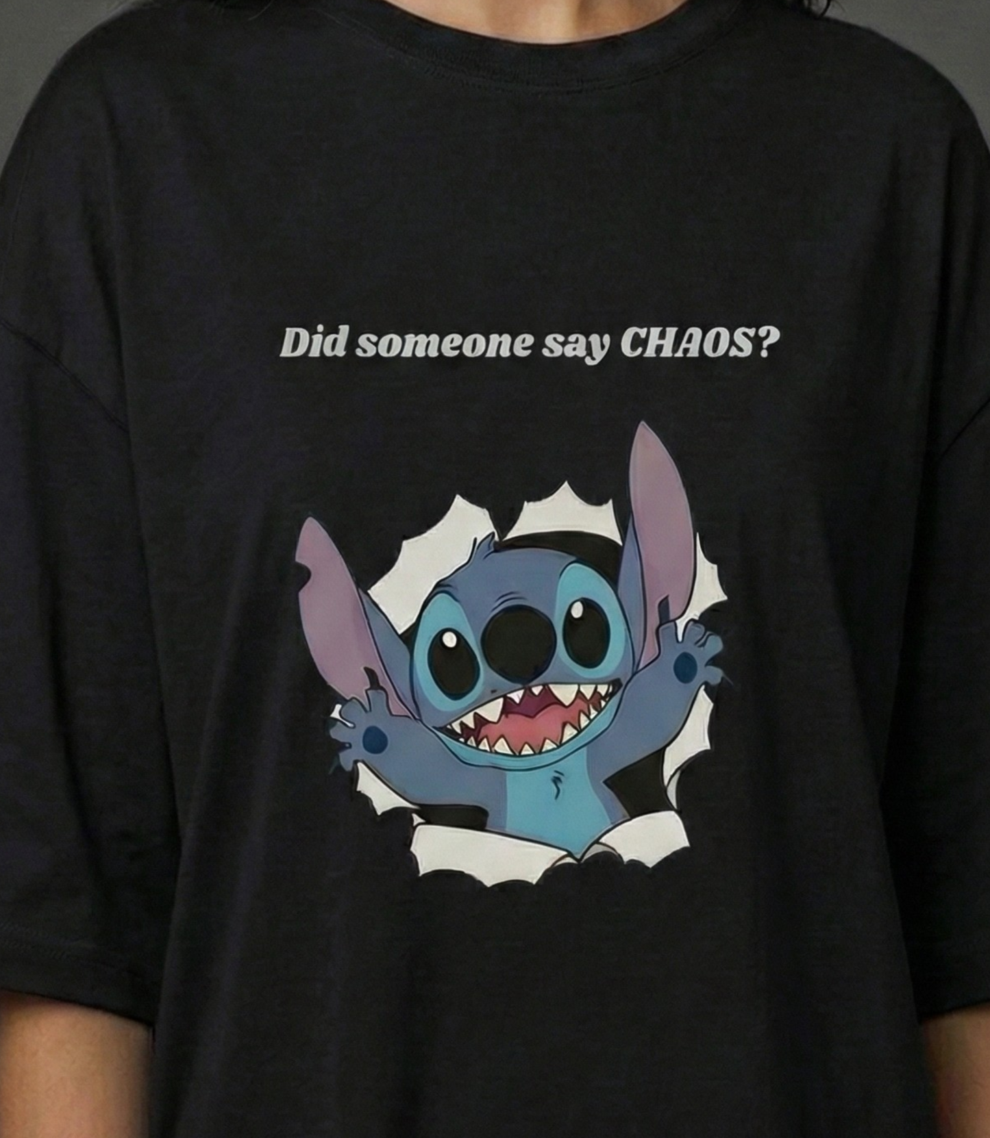 Chaotic Stitch Oversized T-Shirt