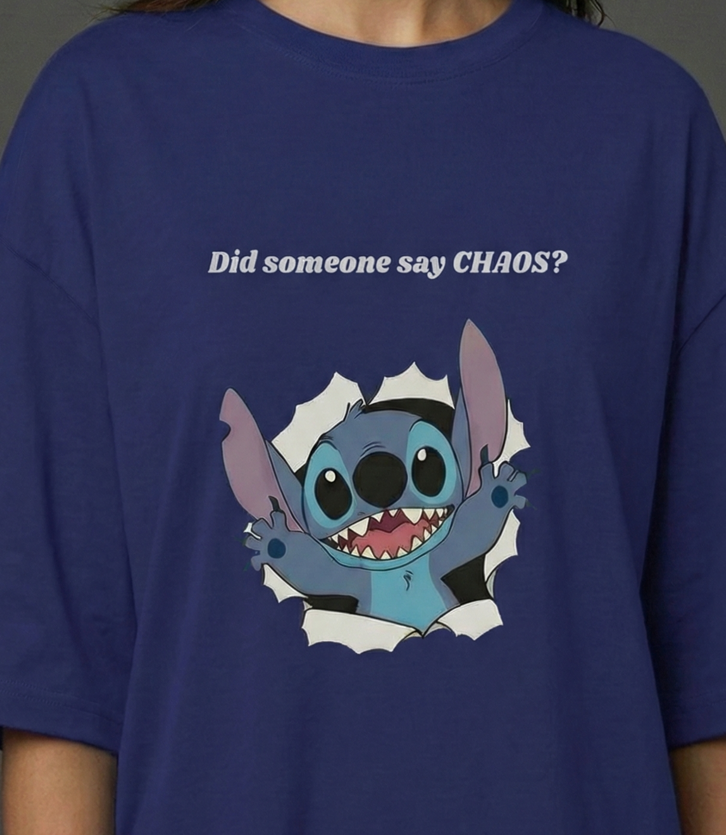 Chaotic Stitch Oversized T-Shirt