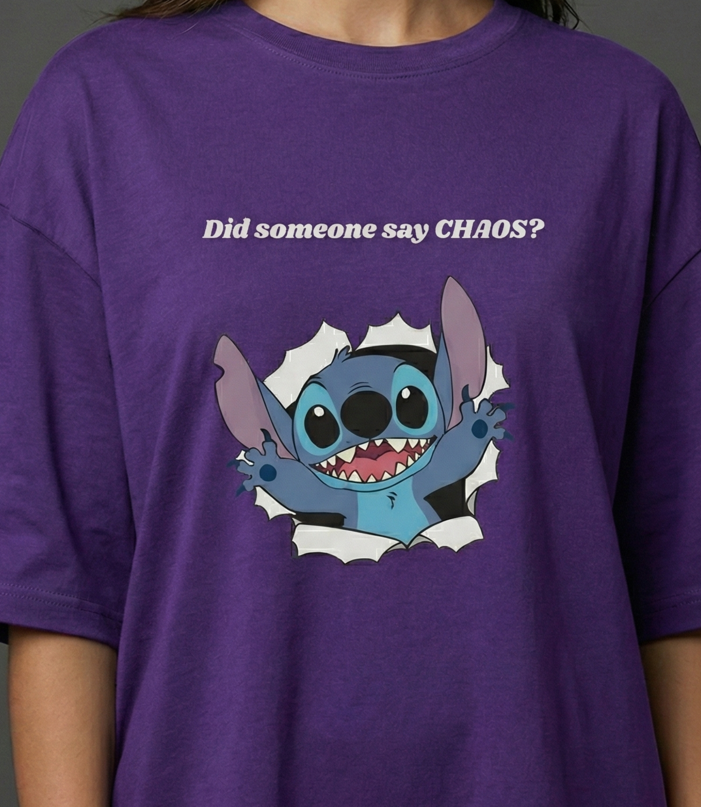 Chaotic Stitch Oversized T-Shirt
