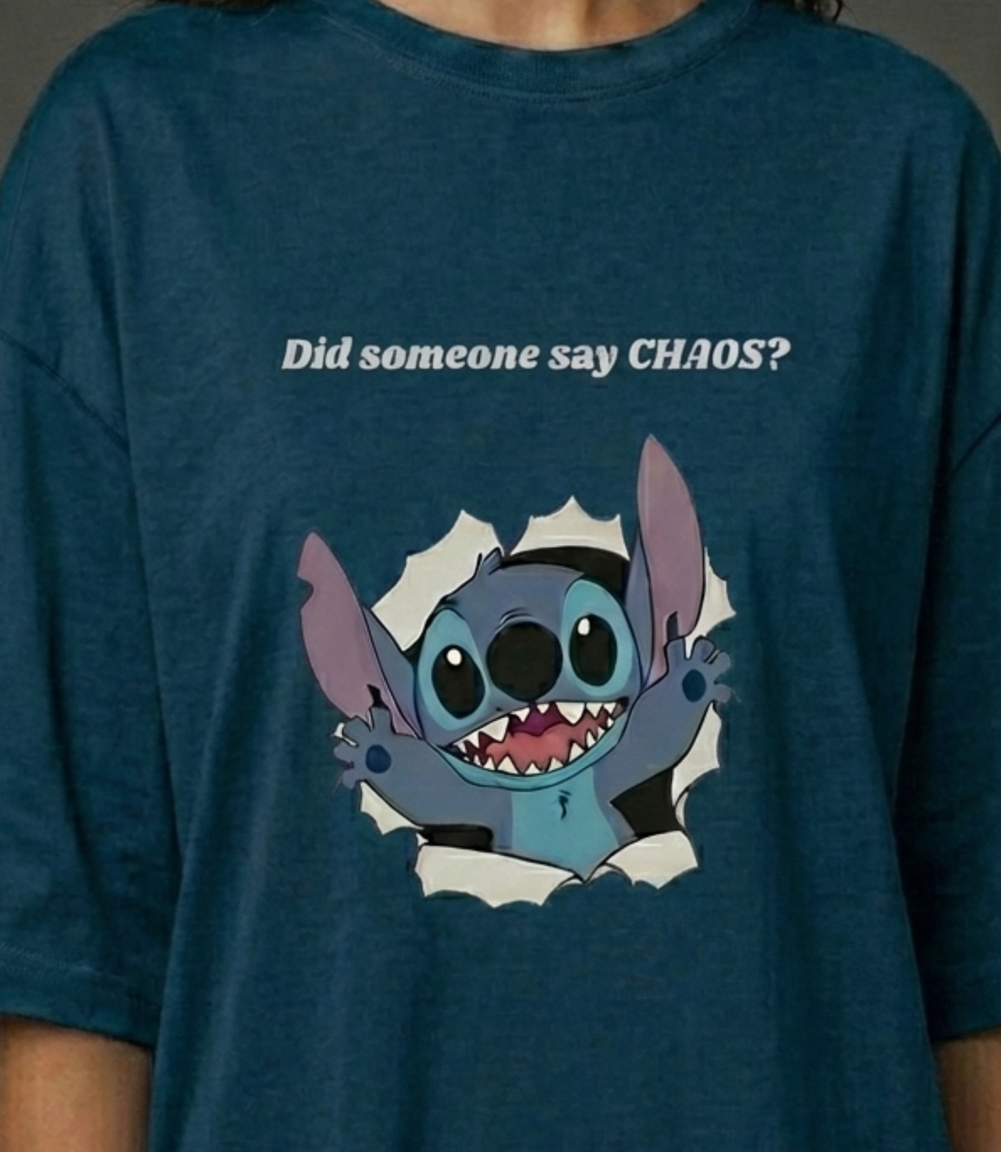 Chaotic Stitch Oversized T-Shirt