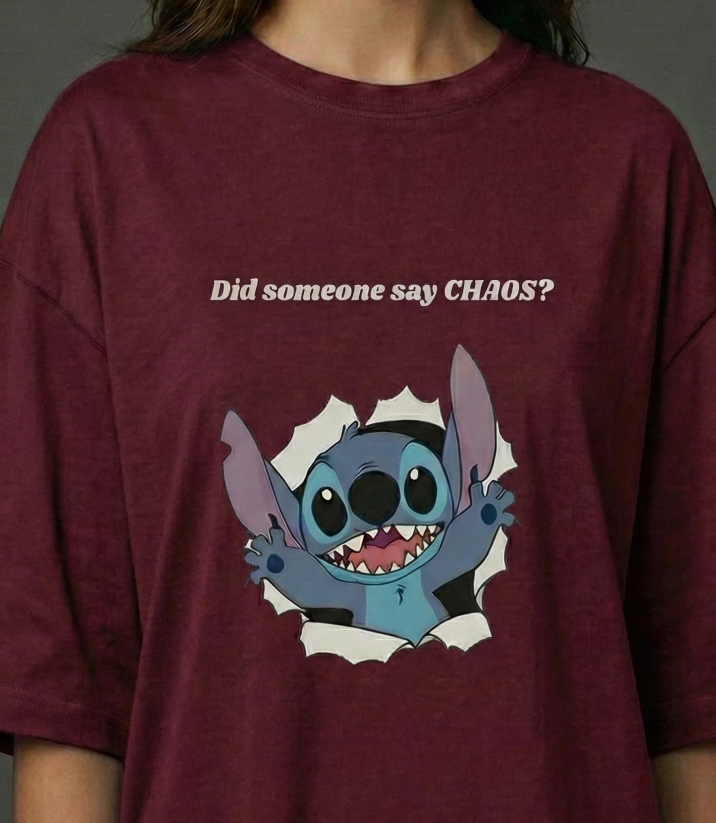 Chaotic Stitch Oversized T-Shirt