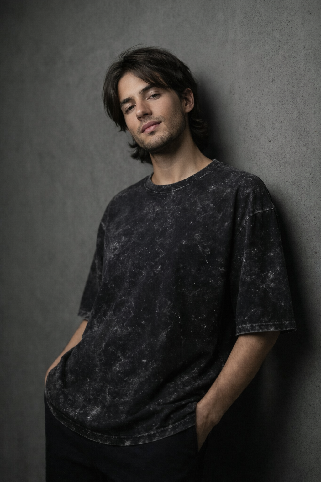 Acid washed Men Oversized T-shirt