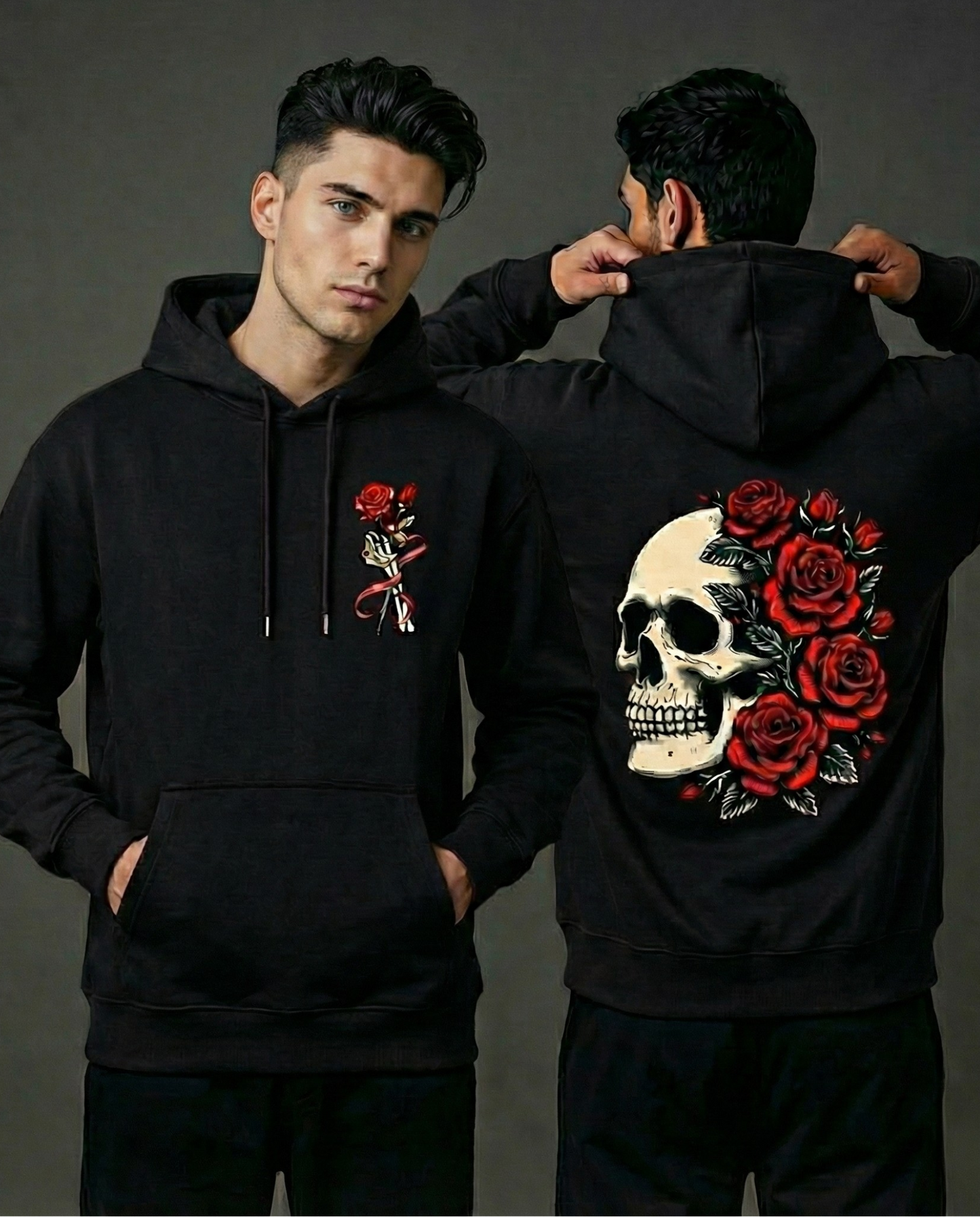 Skull of Roses Oversized Hoodie