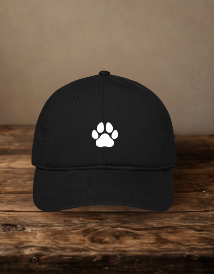 Paw Print Embroidered Baseball Cap