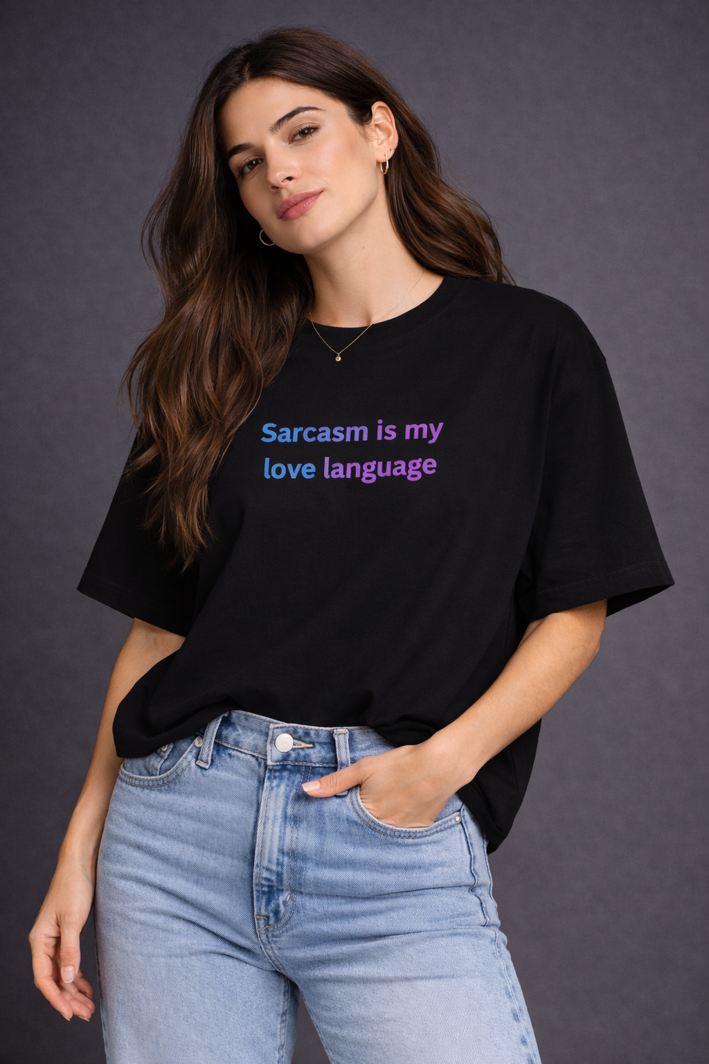 Sarcasm Is My Love Language Women Oversized T-Shirt
