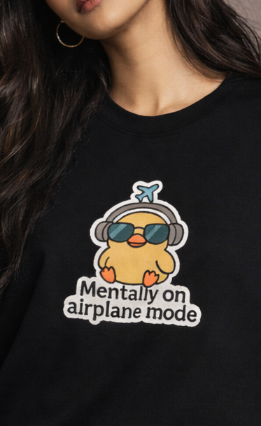 Mentally on Airplane Mode Women Oversized T-Shirt