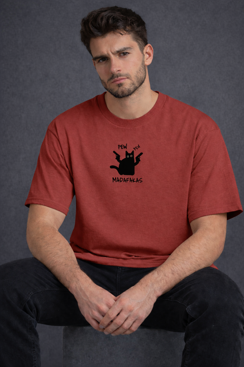 Pew Pew Men Oversized T-Shirt