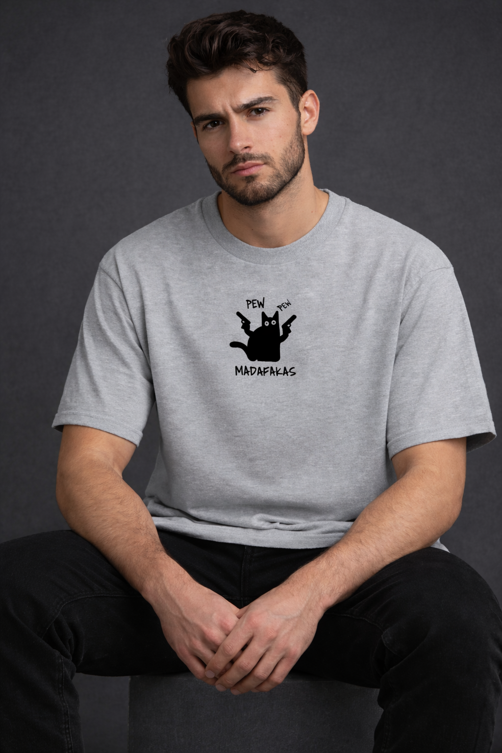 Pew Pew Men Oversized T-Shirt