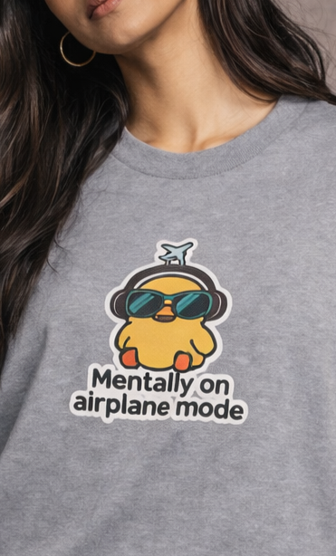 Mentally on Airplane Mode Women Oversized T-Shirt