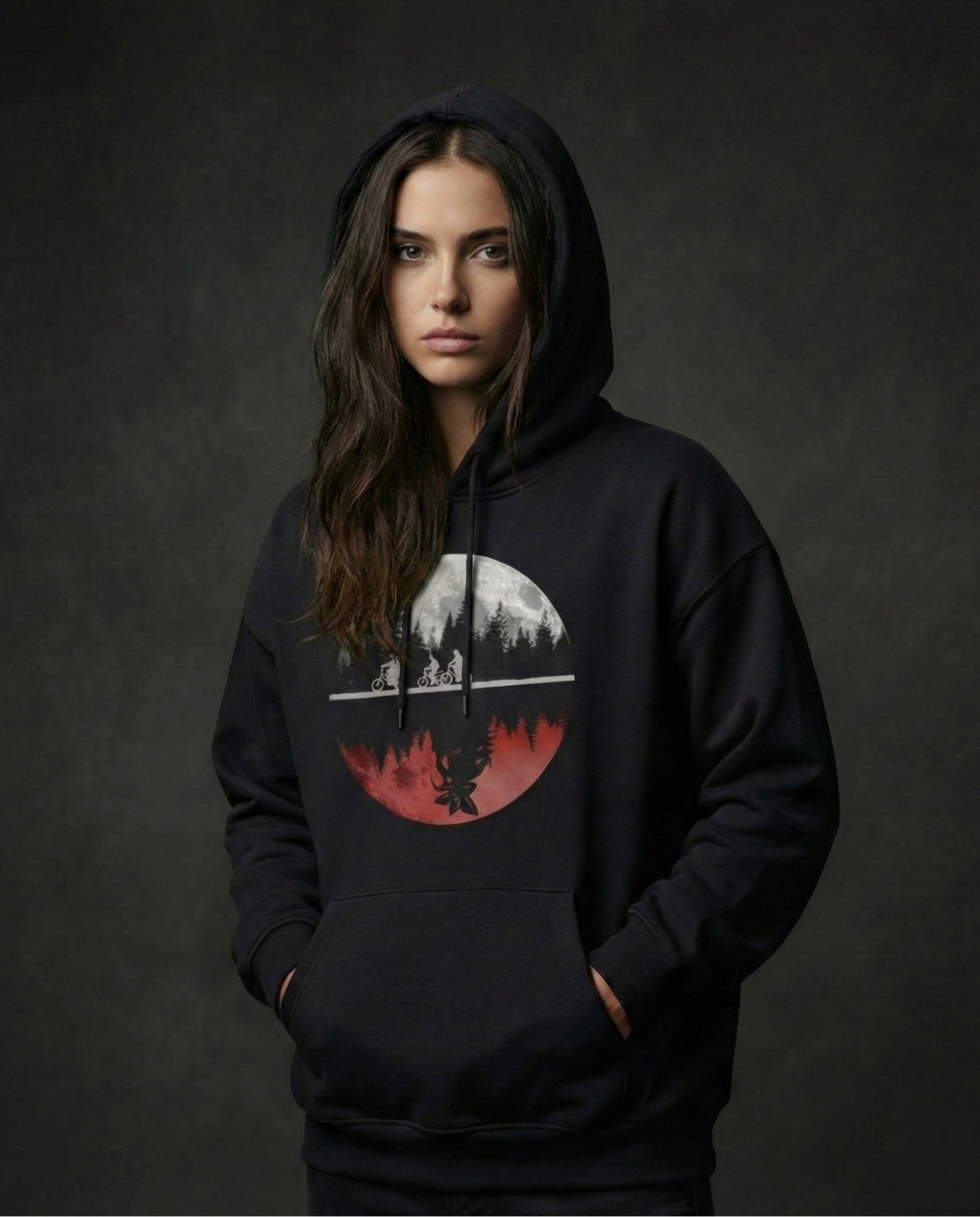 The Upside Down Women Oversized Hoodie