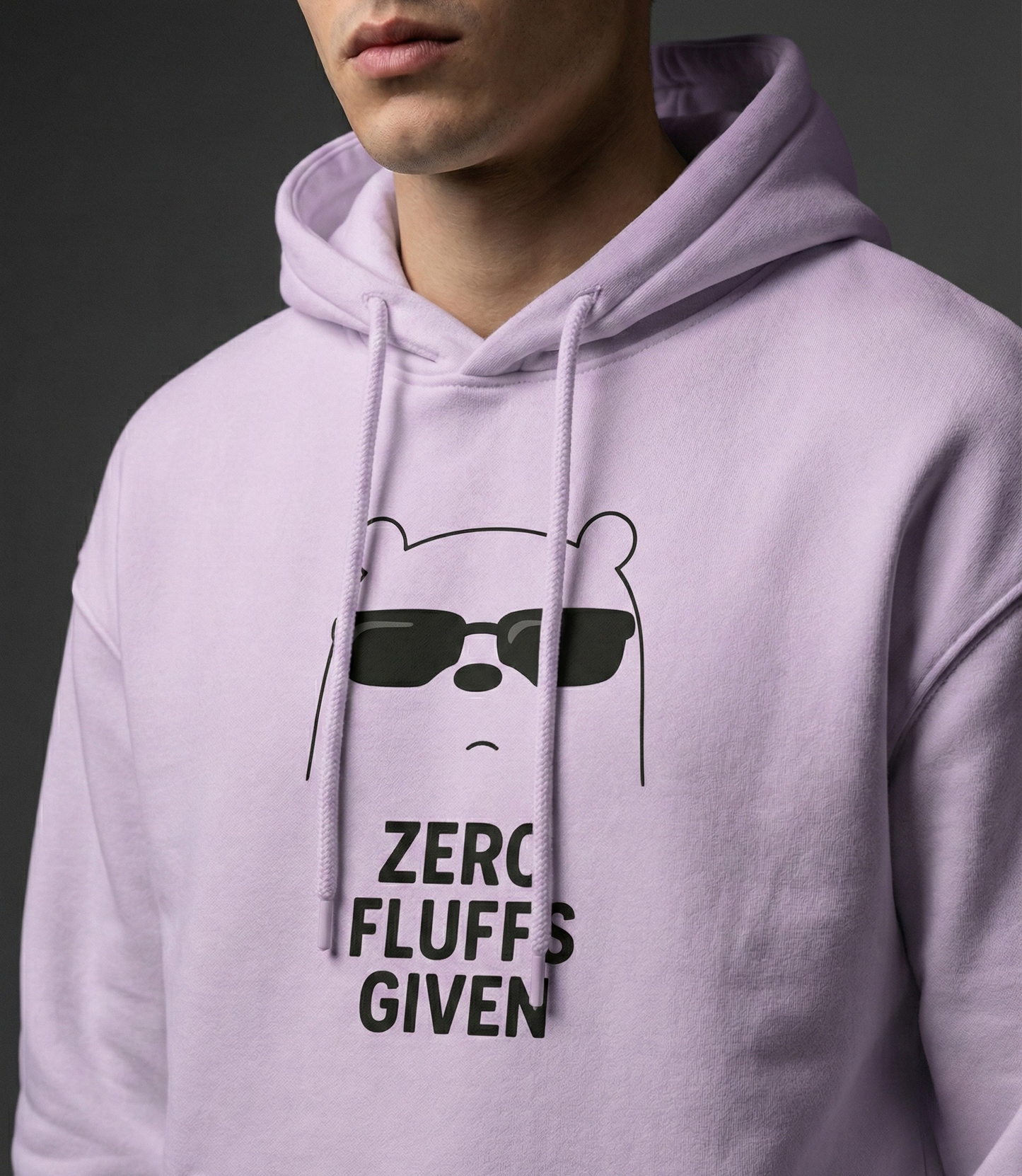 Zero Fluffs Given Men Oversized Hoodie