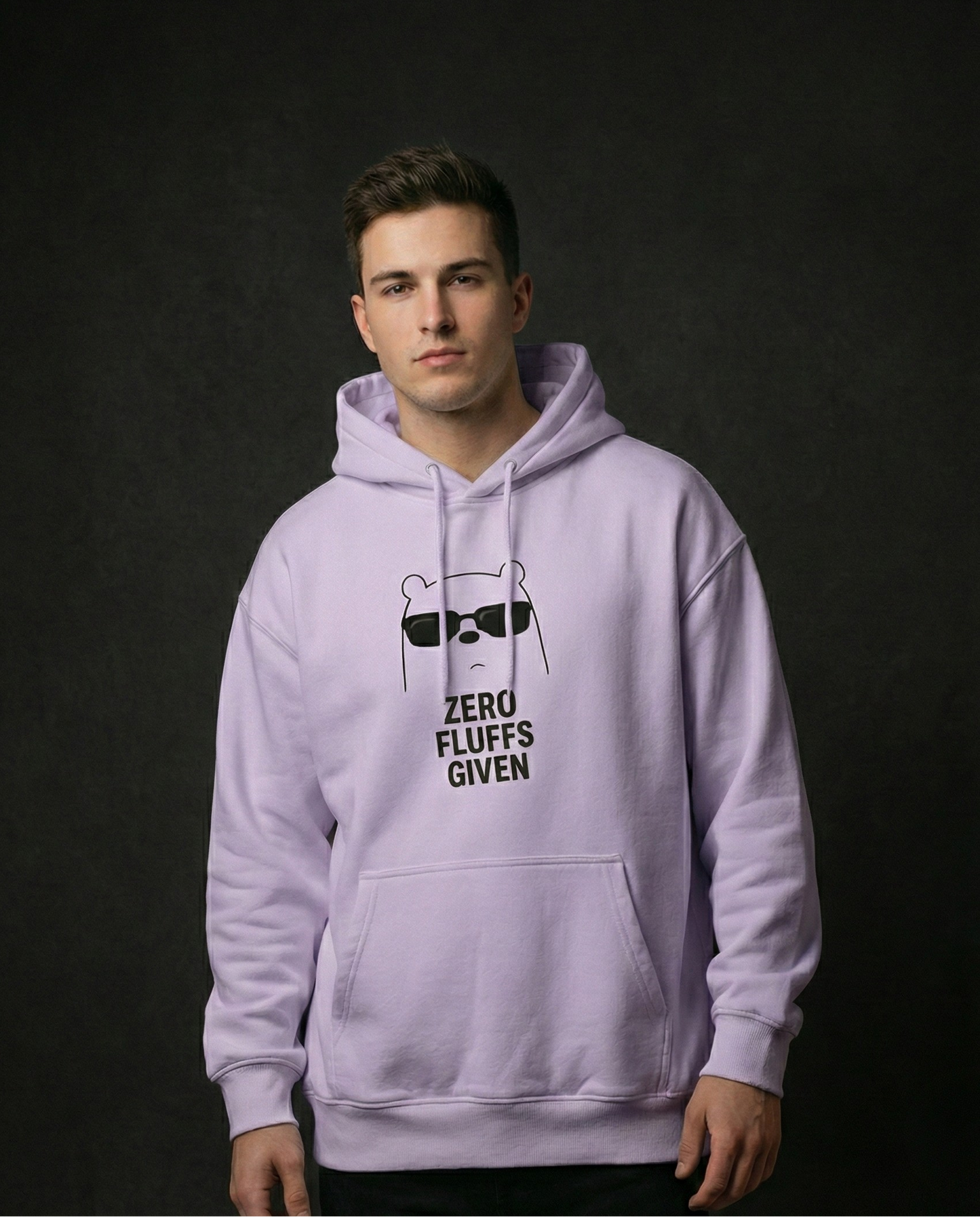 Zero Fluffs Given Men Oversized Hoodie
