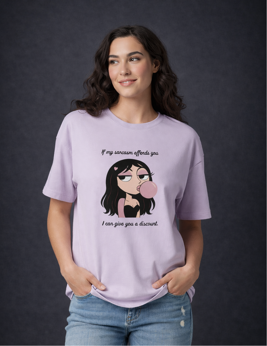 Sarcastic Chic Oversized T-Shirt