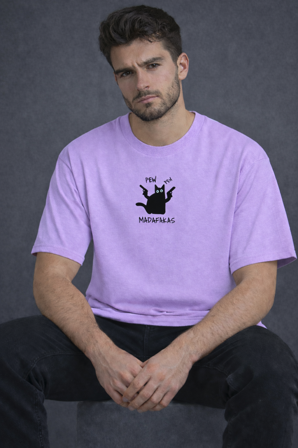 Pew Pew Men Oversized T-Shirt