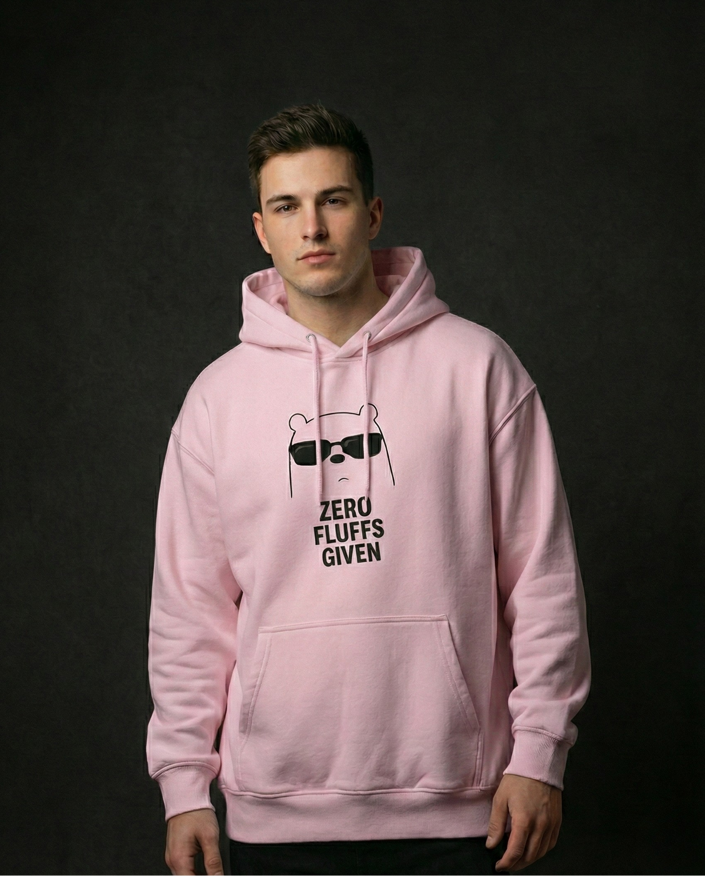 Zero Fluffs Given Men Oversized Hoodie