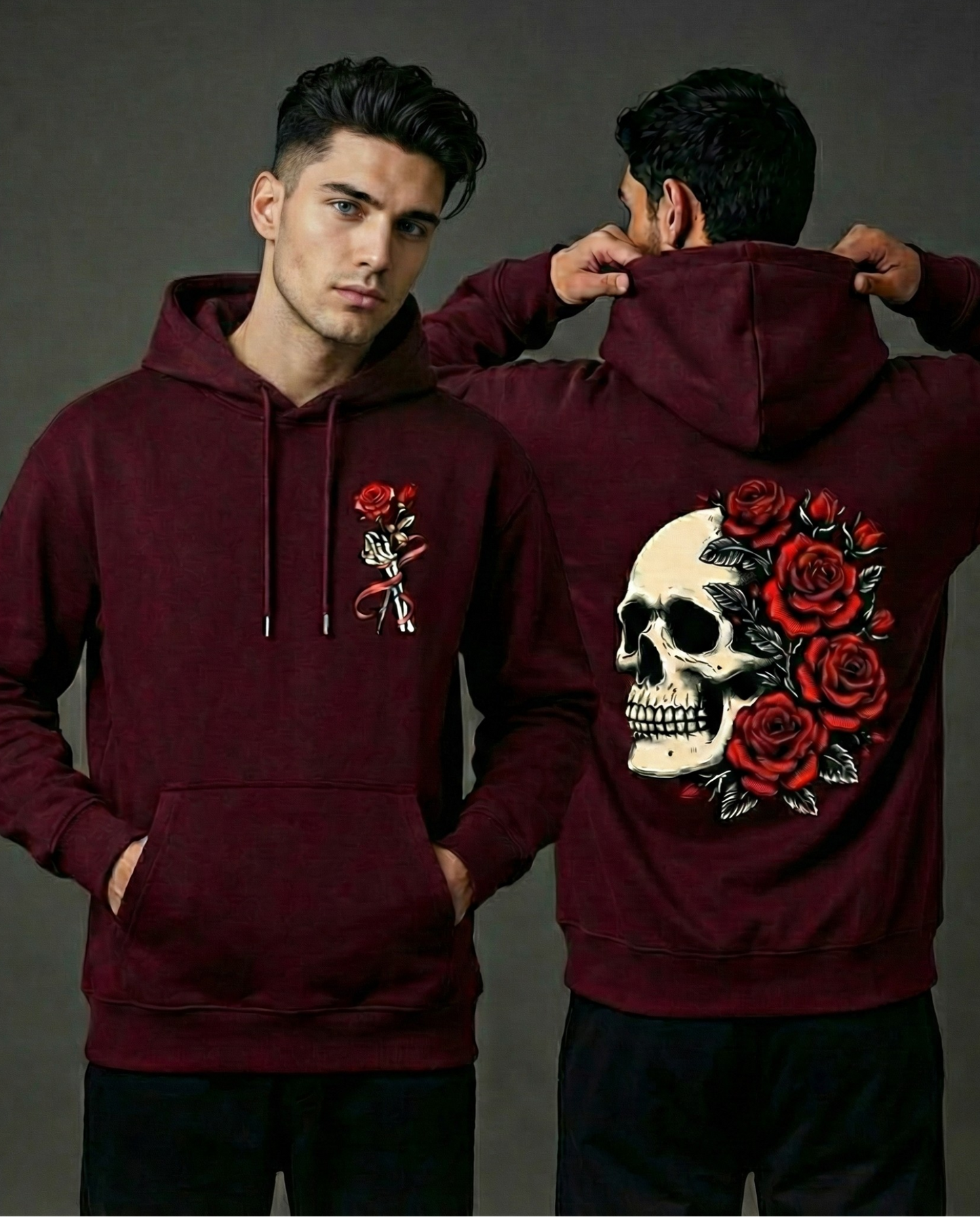 Skull of Roses Oversized Hoodie