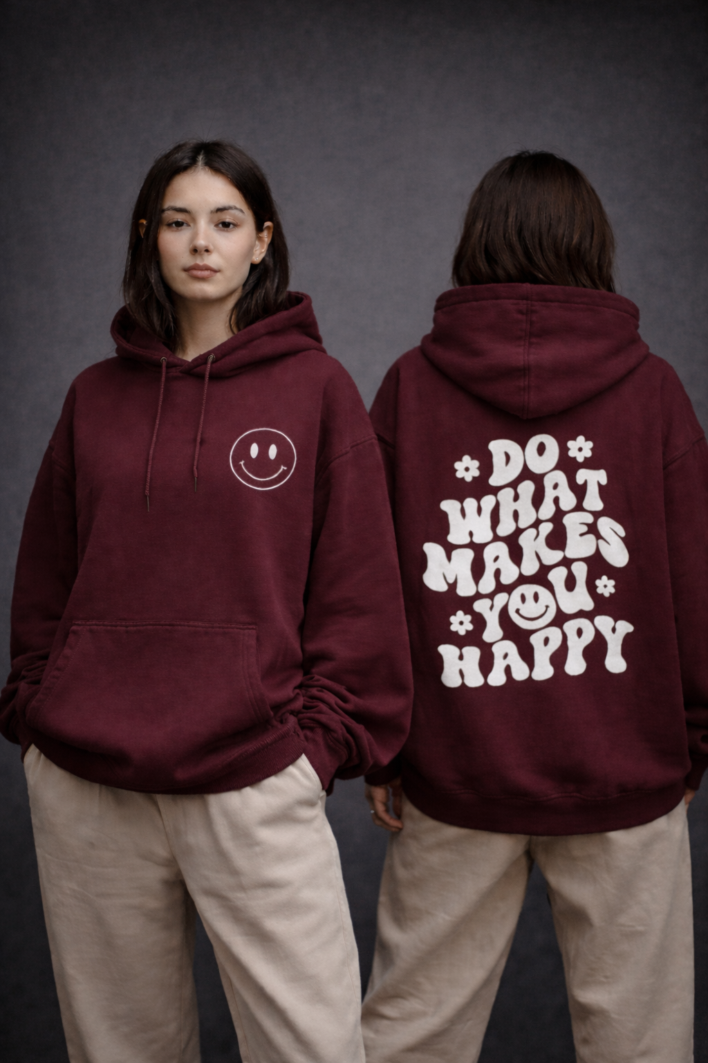 Do What Makes You Happy Women Oversized Hoodie