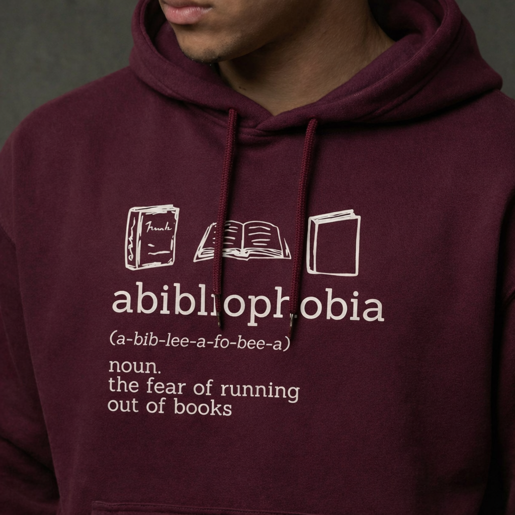 Abibliophobia Men Oversized Hoodie