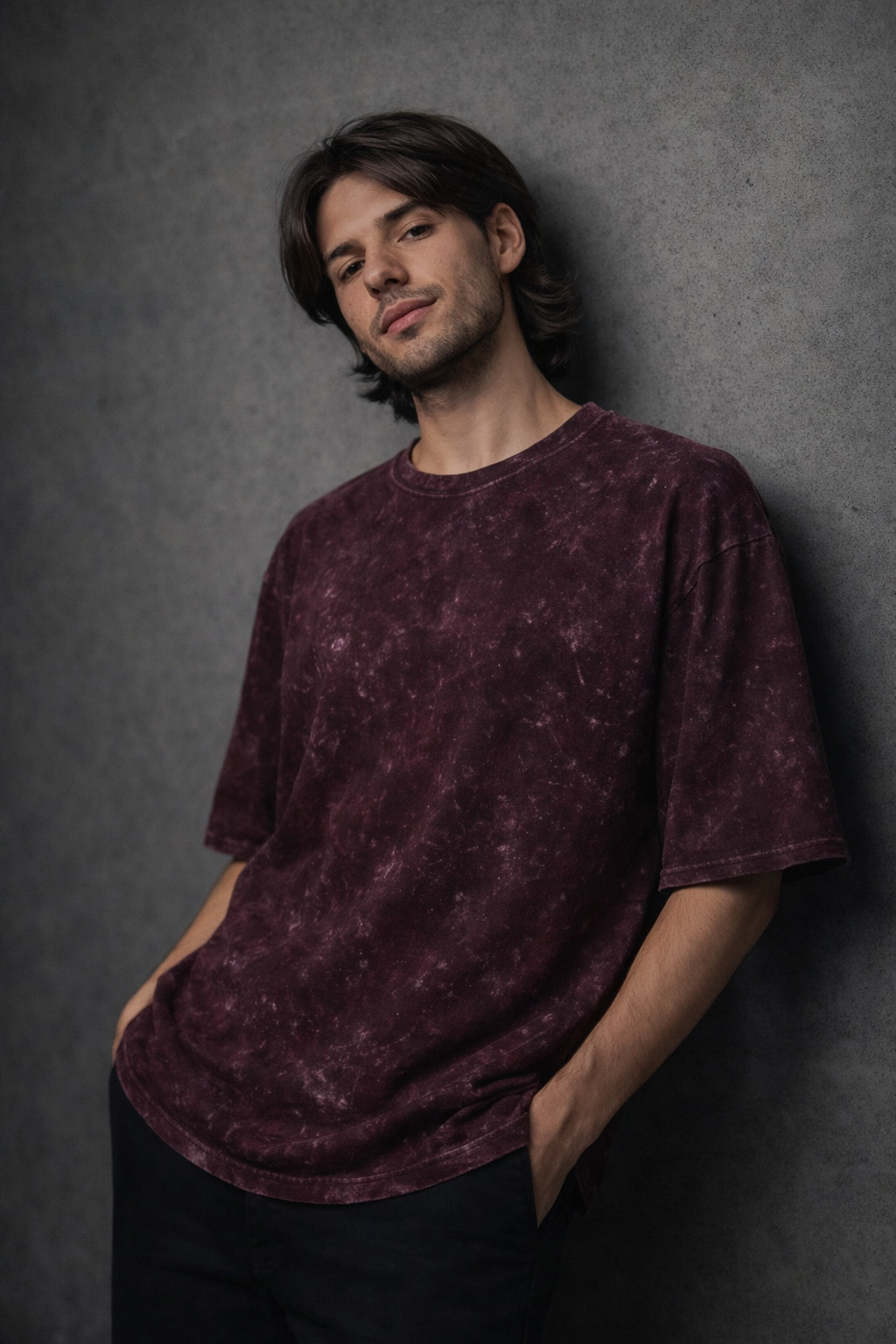 Acid washed Men Oversized T-shirt