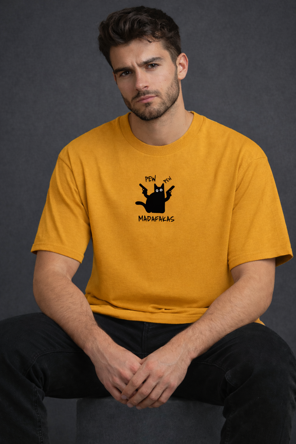 Pew Pew Men Oversized T-Shirt