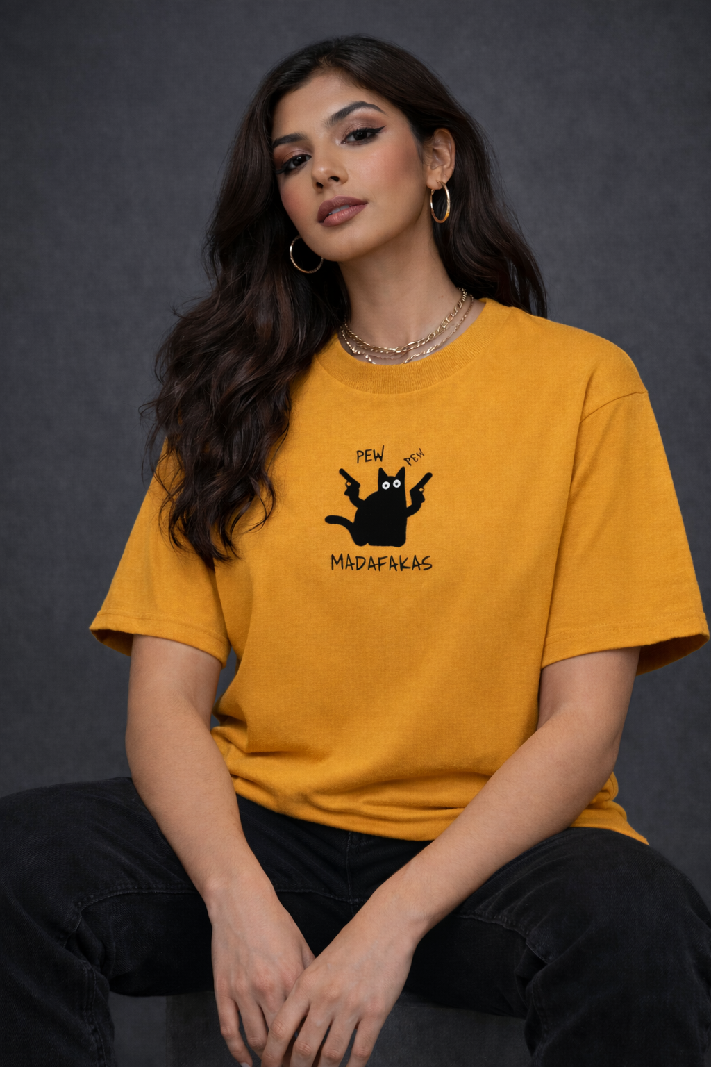 Pew Pew Women Oversized T-Shirt