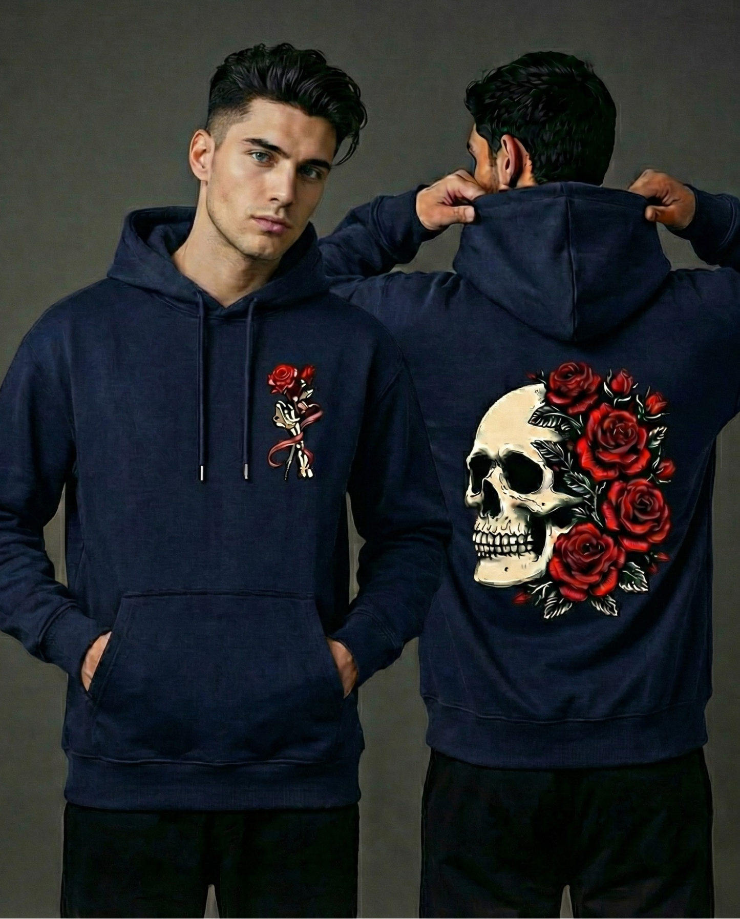 Skull of Roses Oversized Hoodie