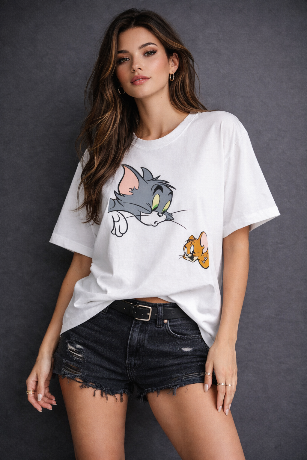 Tom And Jerry Oversized T-Shirt