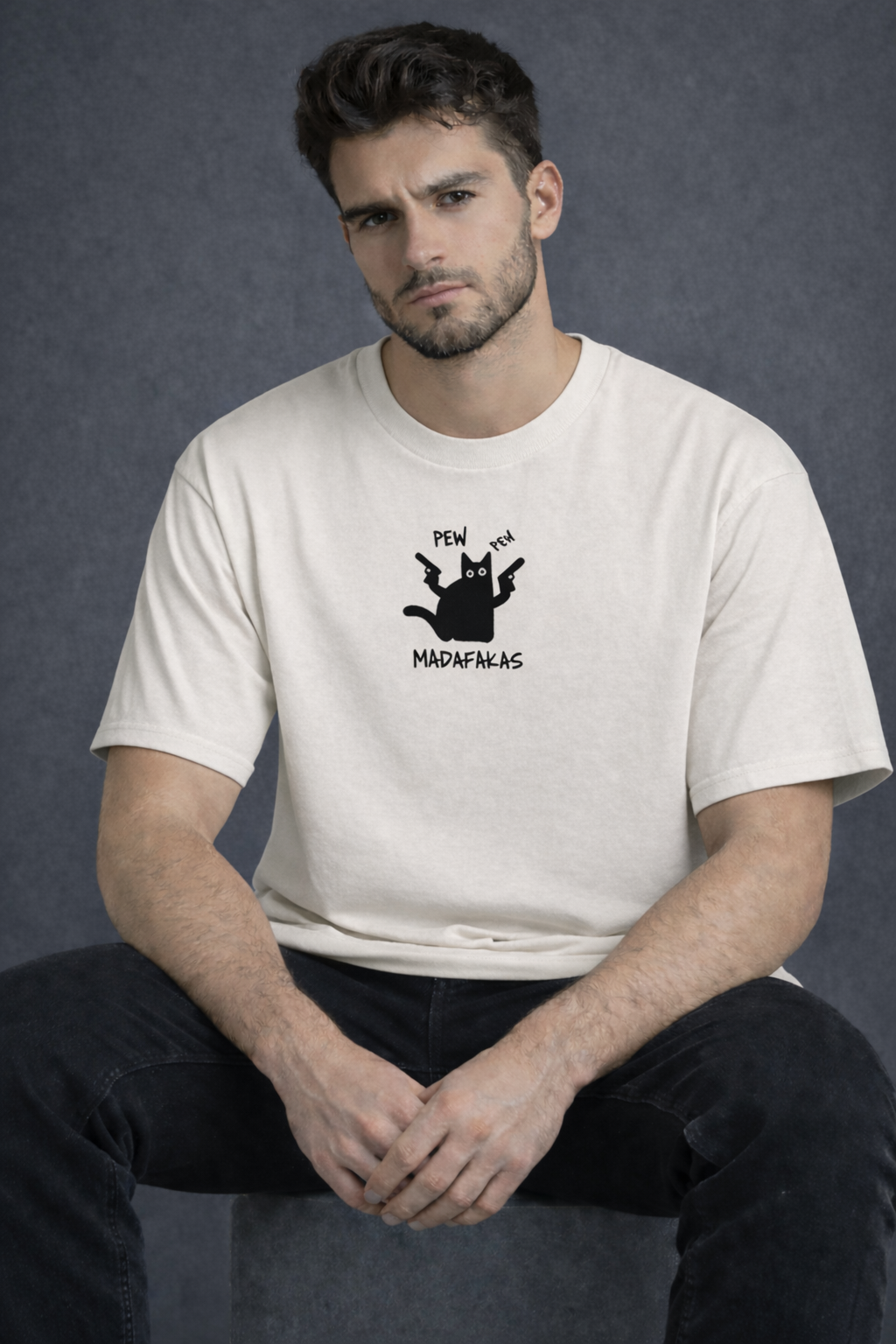 Pew Pew Men Oversized T-Shirt