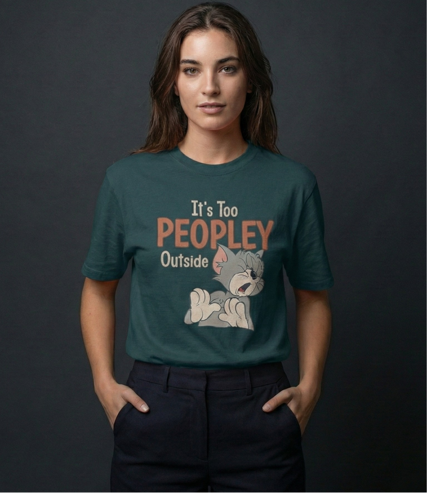 It's Too Peopley Outside Women Oversized T-Shirt