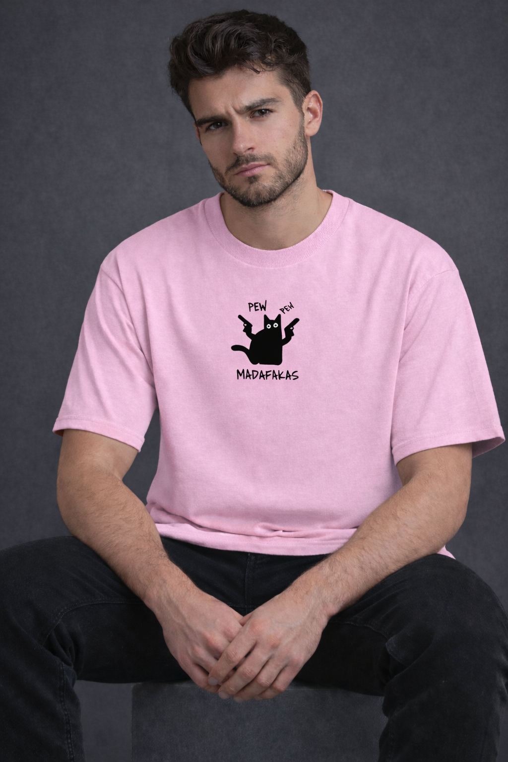 Pew Pew Men Oversized T-Shirt