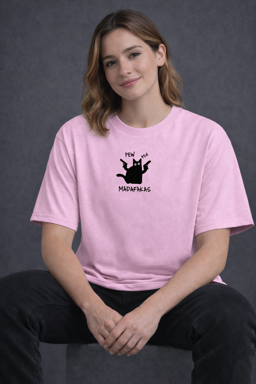 Pew Pew Women Oversized T-Shirt