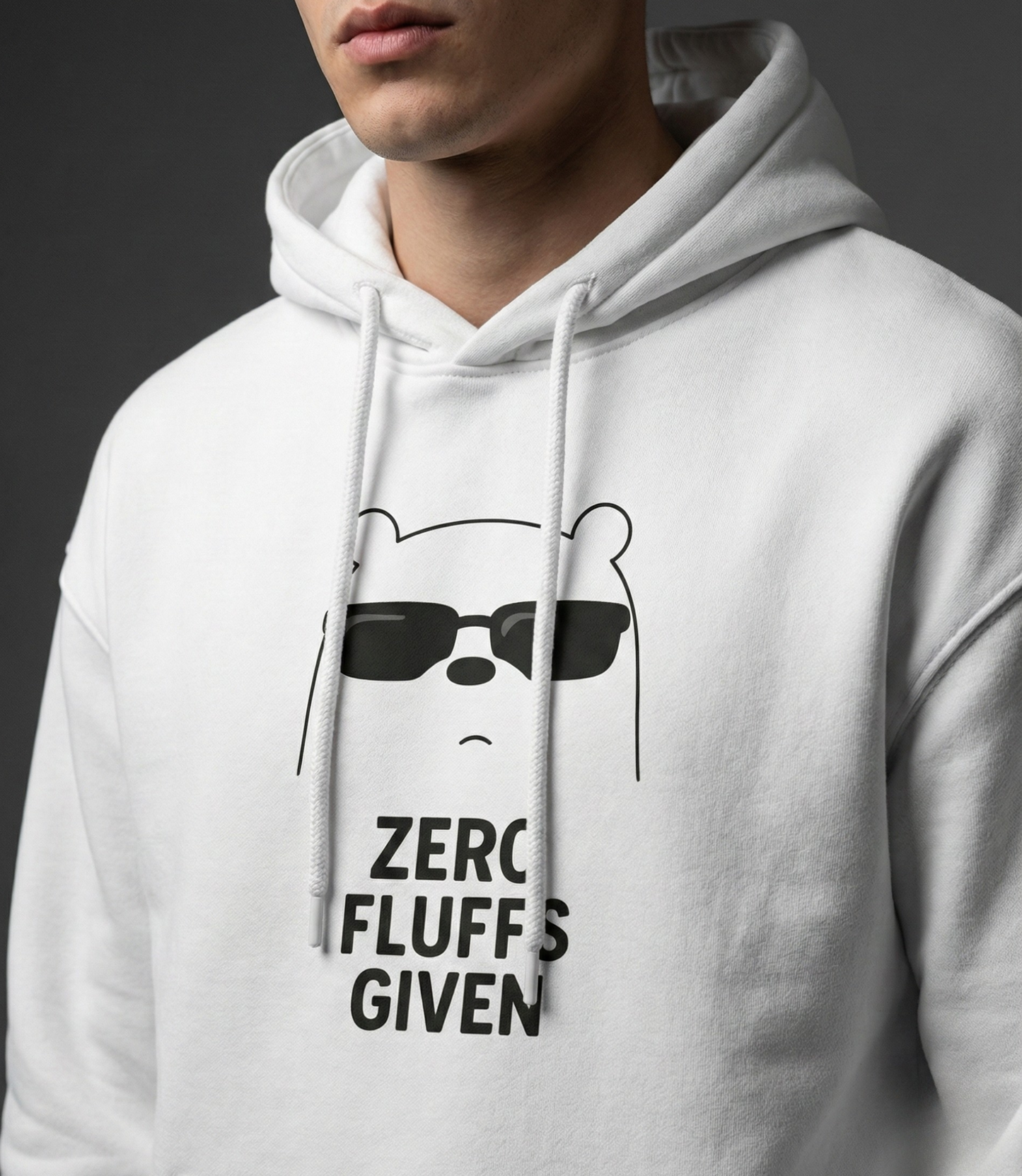 Zero Fluffs Given Men Oversized Hoodie