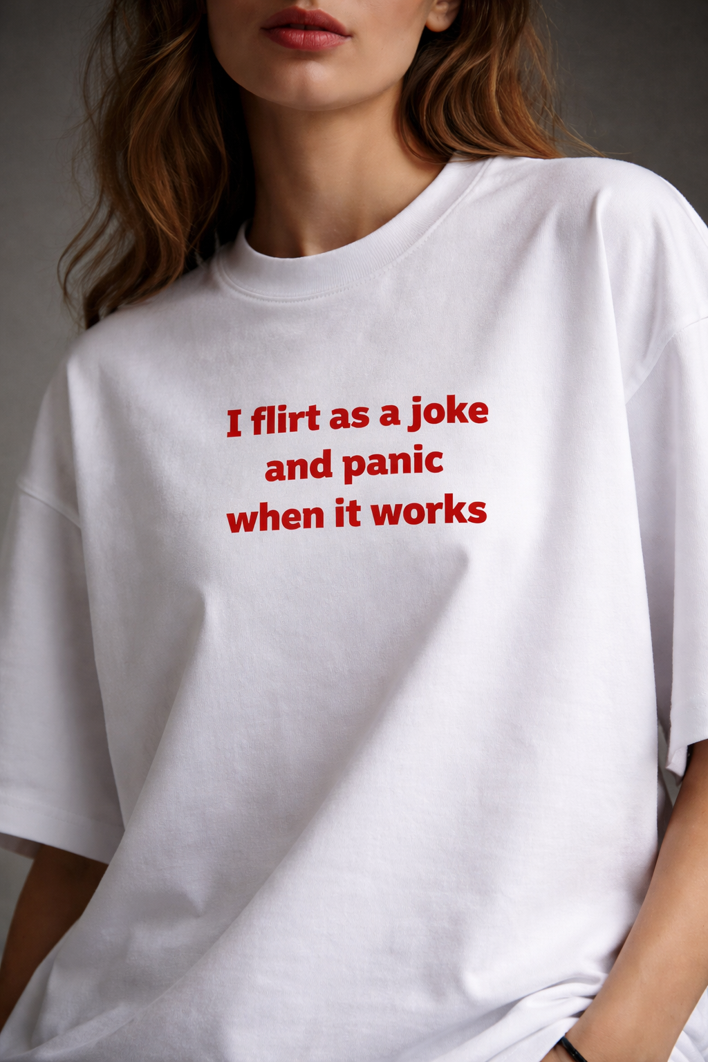 Flirt & Panic Women Oversized T-Shirt