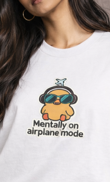 Mentally on Airplane Mode Women Oversized T-Shirt