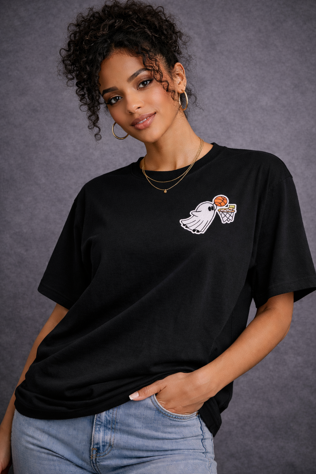 Basketball Boo Women Oversized T-Shirt